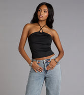 Chic Twist Halter Crop Top